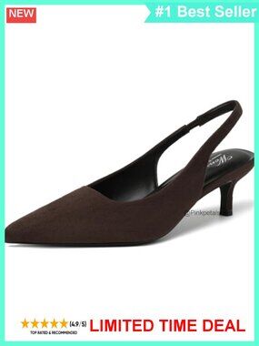 Women's Kitten Heel Slingback Pumps Pointed Toe